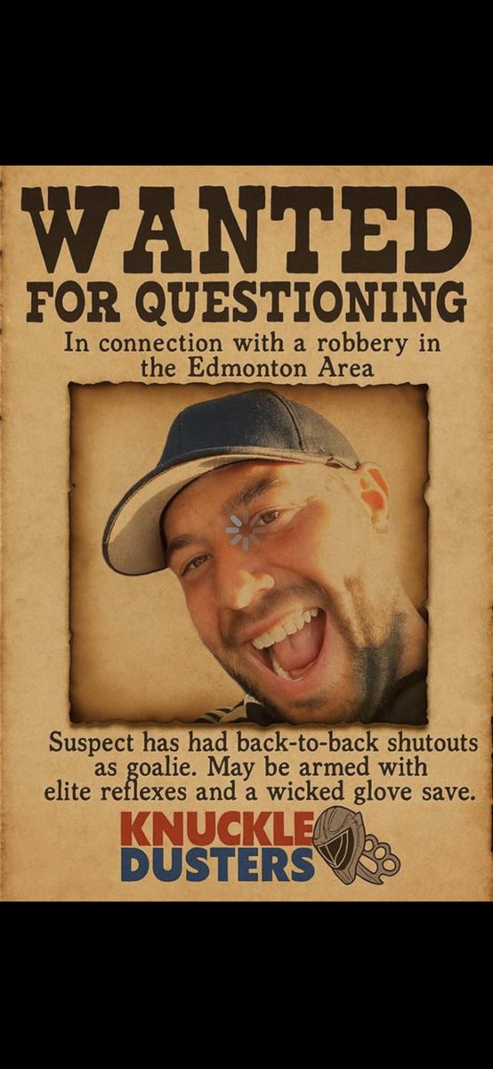 KDustersHC's tweet image. CCRHL Goalie Wanted. With 3 shutouts in his last 4 games the below has been issued. Rumours he will be at KC tonight around 930 pm to try and rob the Pink Panthers before running away to a new division.