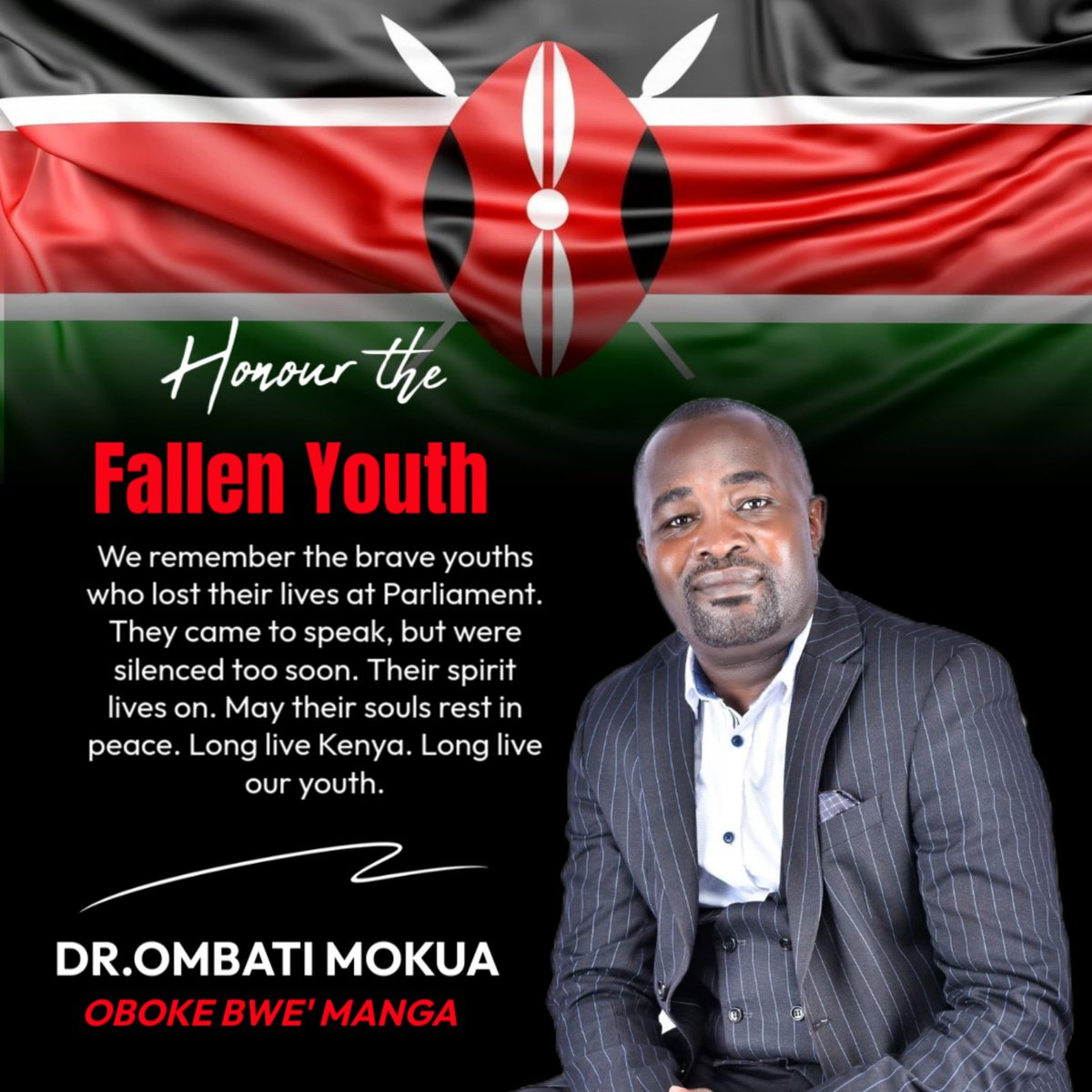 Kenya is bleeding. We need leadership that acts as an antifibrinolytic—stabilizing and preserving life—not as a tourniquet that only delays the inevitable.
I stand in solidarity with the youth who have lost their lives. Their voices mattered. Their lives mattered.