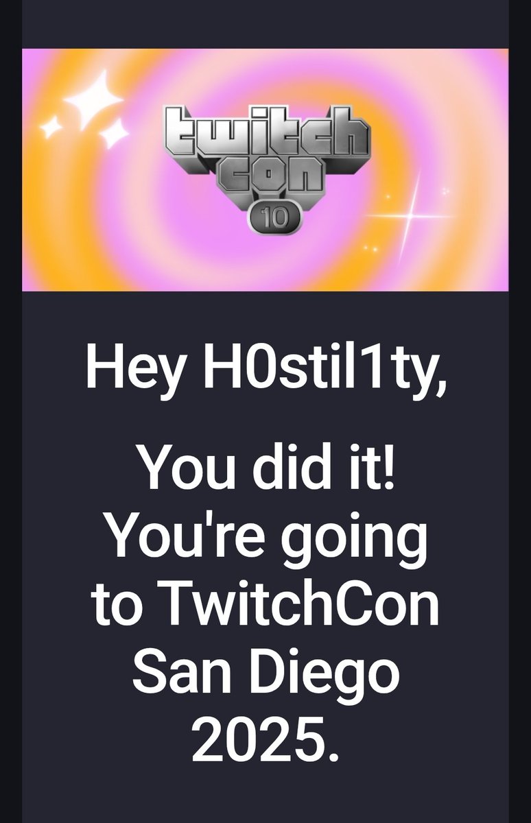 Picked up my ticket first <a href="/TwitchCon/">TwitchCon</a> this year! Hope to see ya'll there!

My referral code to help with costs is below:
ticketfairy.com/r/39179/2017440