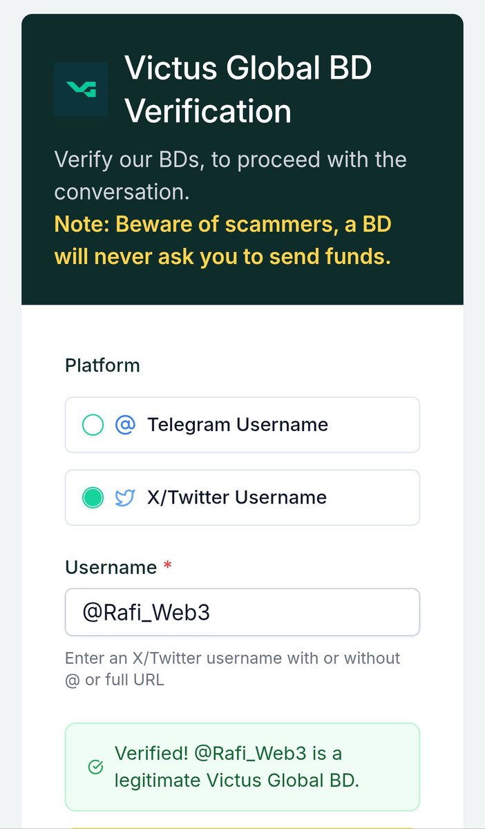 🚨 Welcome to Victus Global — your gateway to the full spectrum of our Web3 services.

🔍 Verification Process
Every project we partner with goes through a rigorous vetting process to ensure authenticity, transparency, and alignment with our investment thesis.
We don’t just