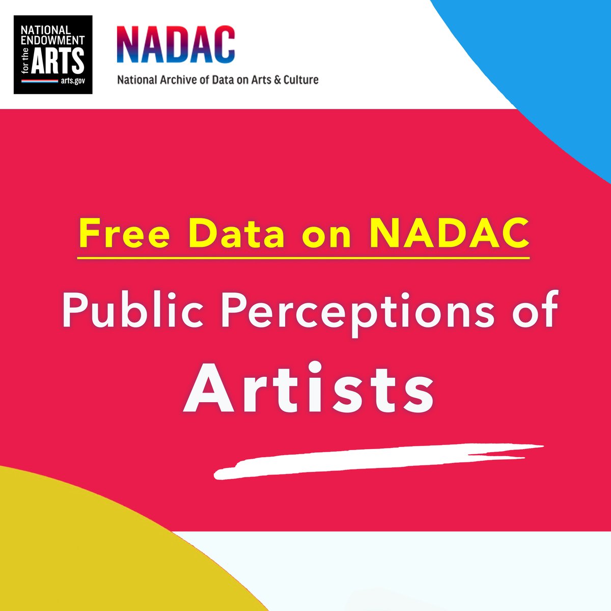 ICPSR's tweet photo. Explore U.S. public perceptions of artists from 2017, 2019, and 2022! Freely access these data on #nadacArtsData for insights into local engagement, artists' roles, arts funding views before &amp; during COVID: https://t.co/O76HDyWNOJ #artsresearch #creativityresearch @NEAarts @umisr https://t.co/l2dhkR3tih