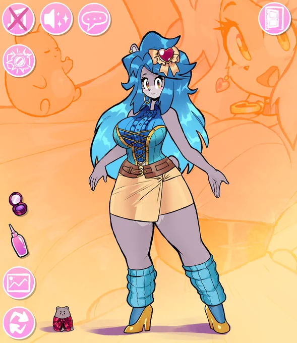 Dress-Up Game screenshot. Hampt is NOT having it