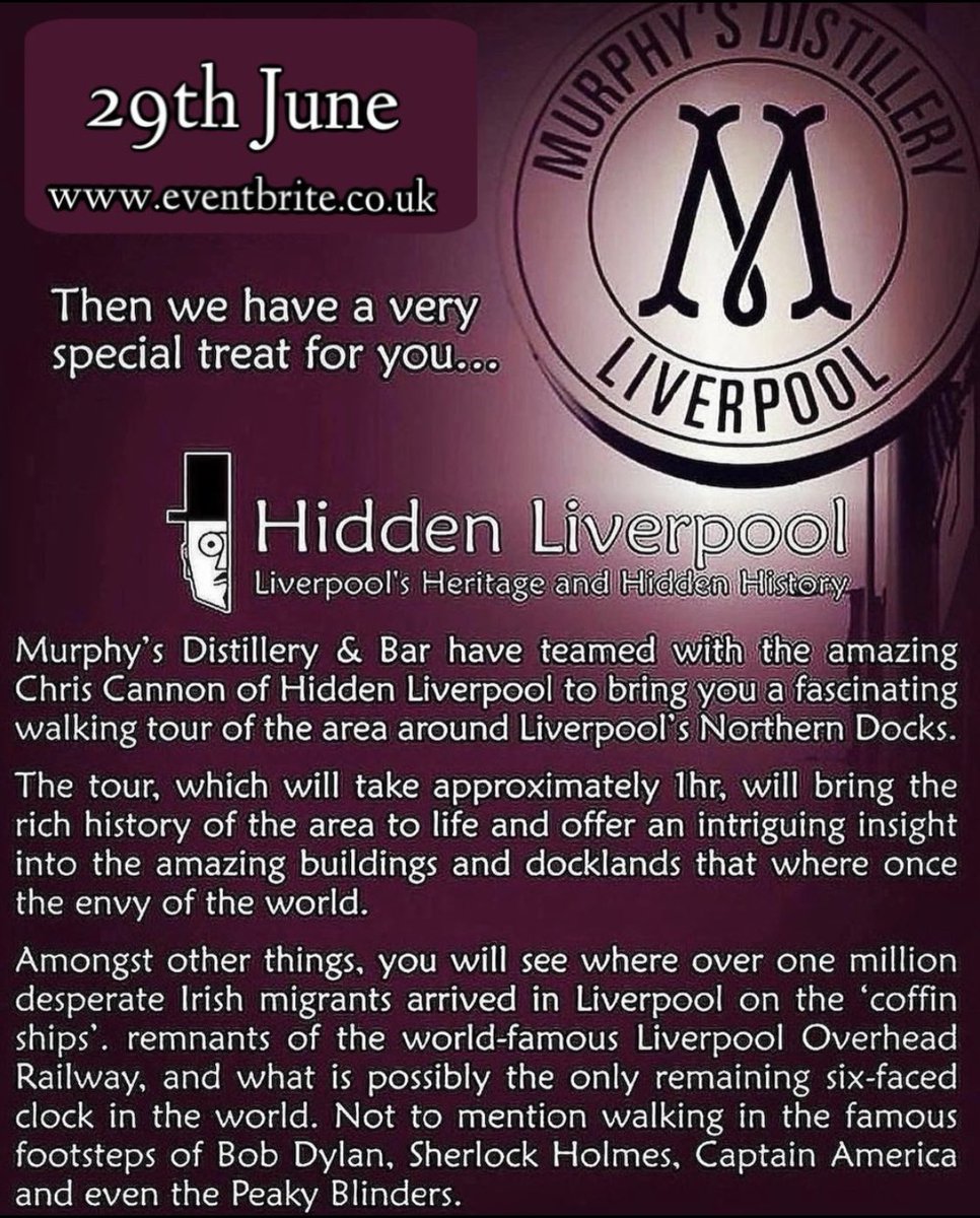 MurphysGin's tweet photo. Last few tickets available for this Sunday - walking tour around the Ten Streets area. Head over to Eventbrite for tickets #liverpoolhistory #historytour #tenstreets #everton #liverpool https://t.co/Un4Ip8XU65