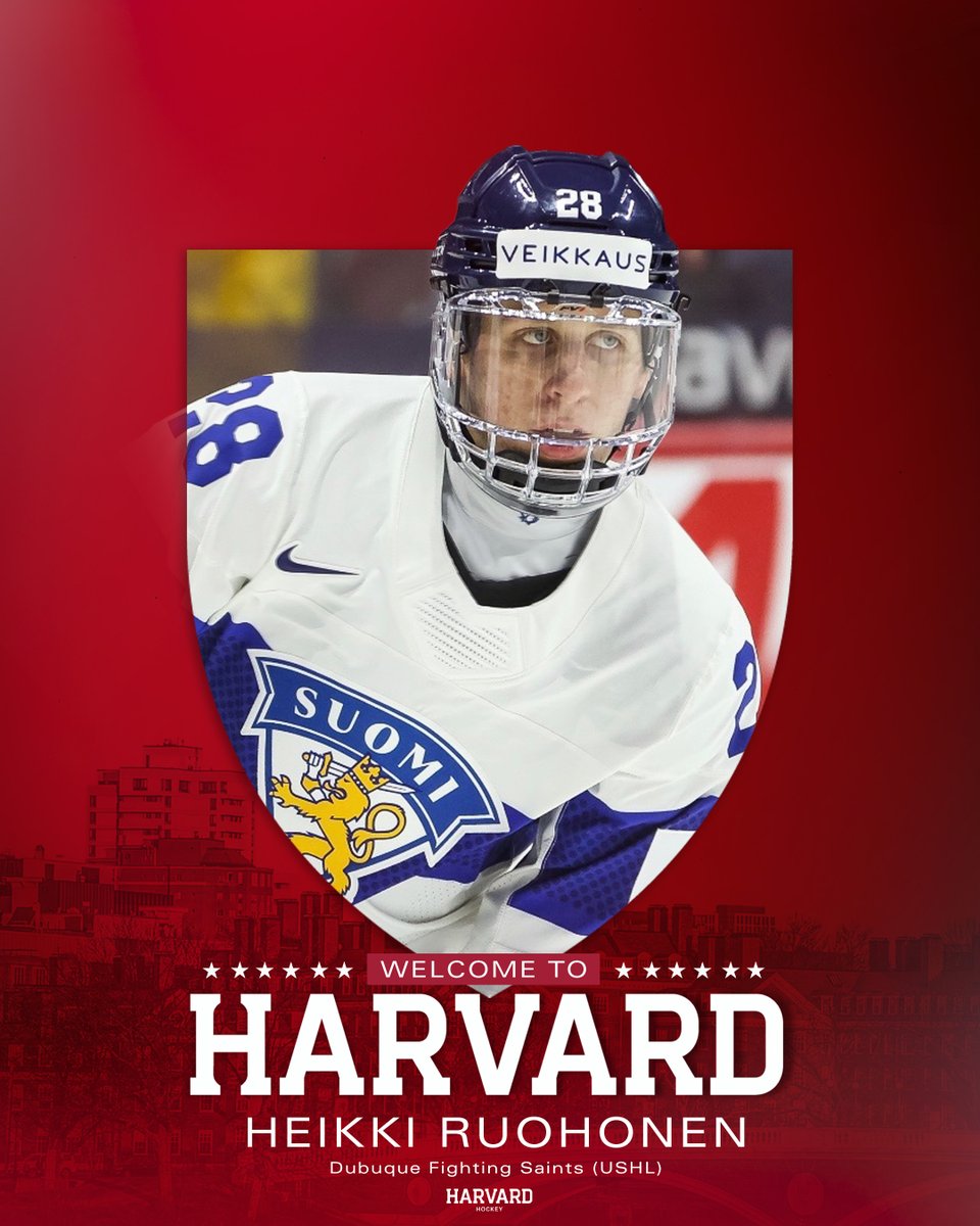 Weclome to Cambridge, Heikki Ruohonen 🔴
#GoCrimson | #OneCrimson