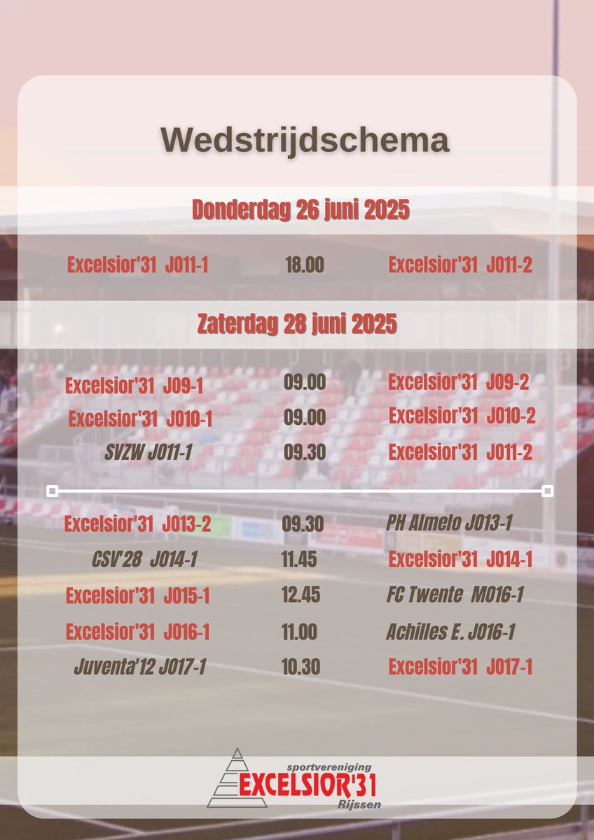 TrainercoachB's tweet photo. Tweede week voorbereiding voorlopige selectie elftallen (jeugd) @excelsior31 https://t.co/X6jVfWqXa7