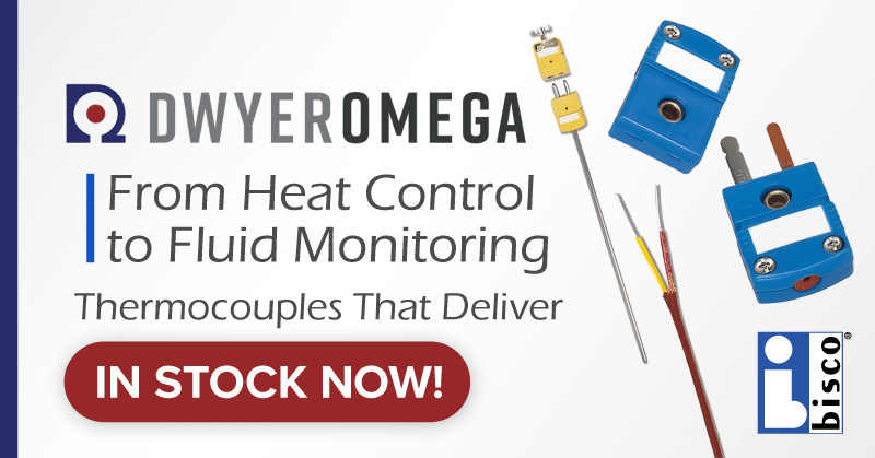 Measure with confidence and connect with reliability. Whether you're monitoring process fluids or tackling high-temp environments, this trusted lineup is ready to support your next design. 
DwyerOmega thermocouples are now in stock at bisco! ow.ly/BuO550WcZLh