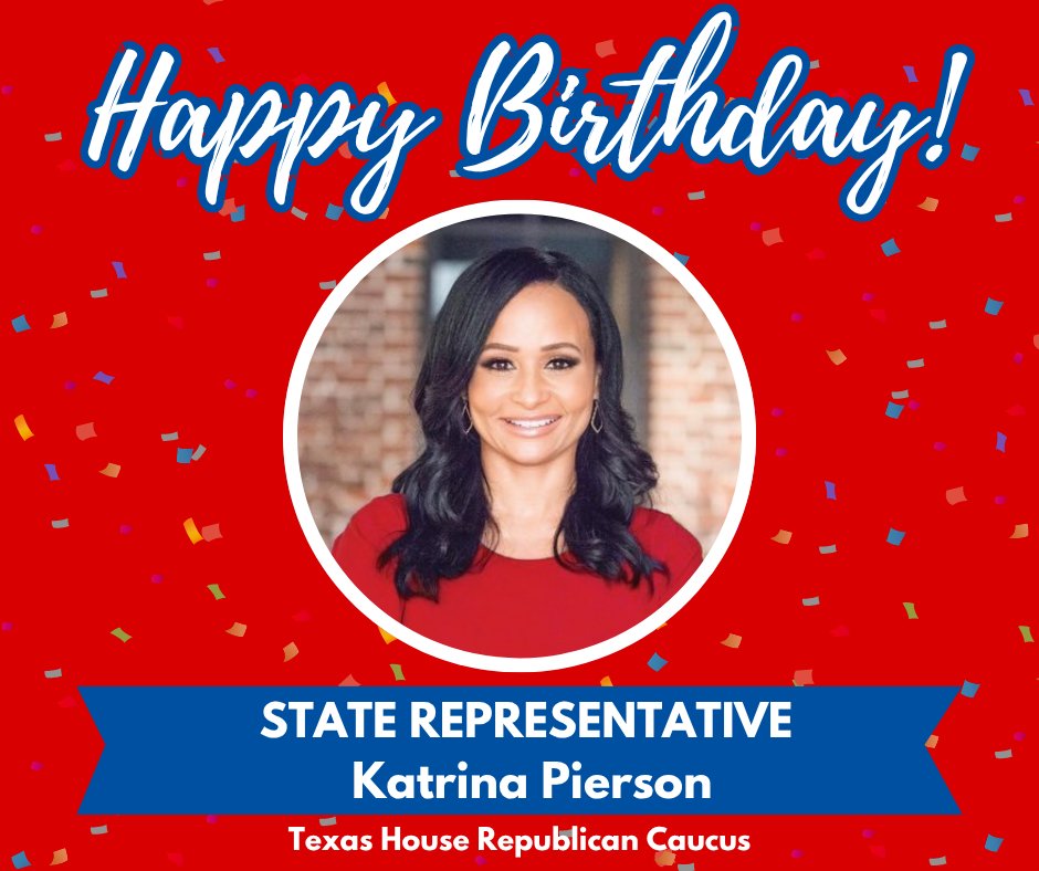 TXGOPCaucus's tweet image. Wishing Rep. @KatrinaPierson a very happy birthday from the Texas House Republican Caucus!