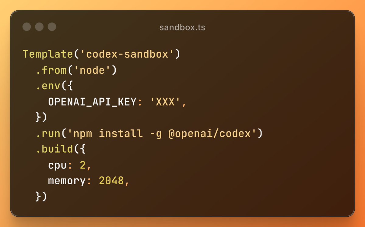 The next iteration of E2B that the team has been working on is getting rid of all the config files. 
The sandbox setup is now in the code and E2B takes care of the rest.

We're following two principles here:

✴️ 1. Ship such defaults that most users don't need to change anything.