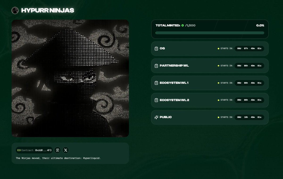⚔️ Public Mint Phase is now Live ⚔️

Everyone can become a Ninja.