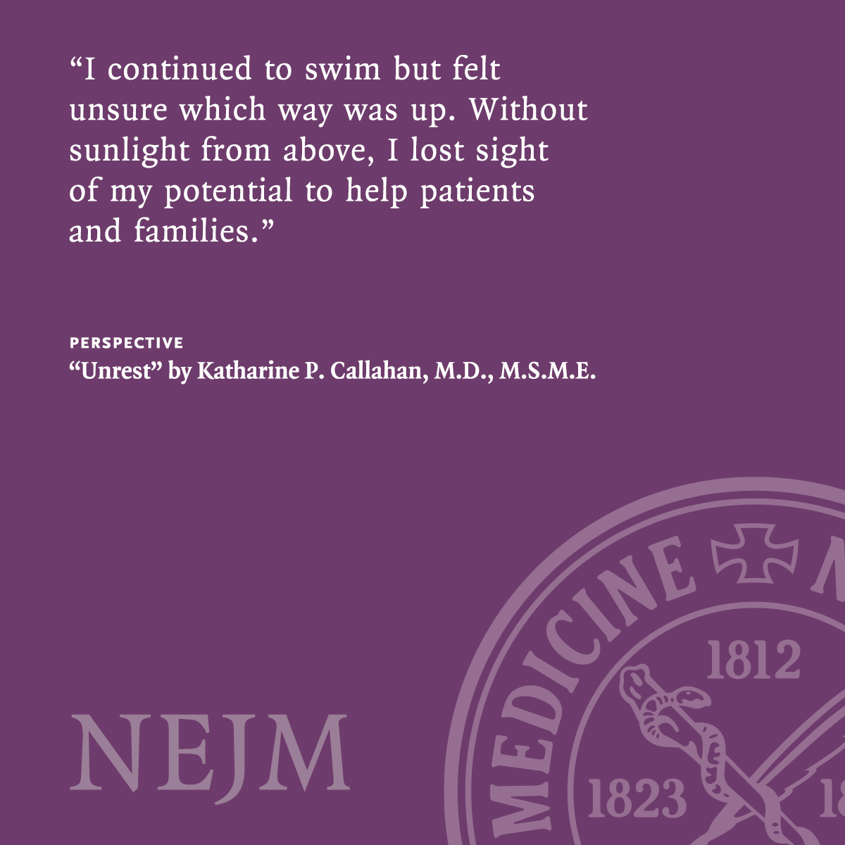 NEJM (@nejm) on Twitter photo Perspective essay by Katharine P. Callahan, MD, MSME (<a href="/KPCallahanMD/">Katharine Press Callahan, MD, MSME</a>): Unrest nej.md/3Tm8ORS
#MedicalEthics #MedicalPractice Perspective essay by Katharine P. Callahan, MD, MSME (<a href="/KPCallahanMD/">Katharine Press Callahan, MD, MSME</a>): Unrest nej.md/3Tm8ORS
#MedicalEthics #MedicalPractice