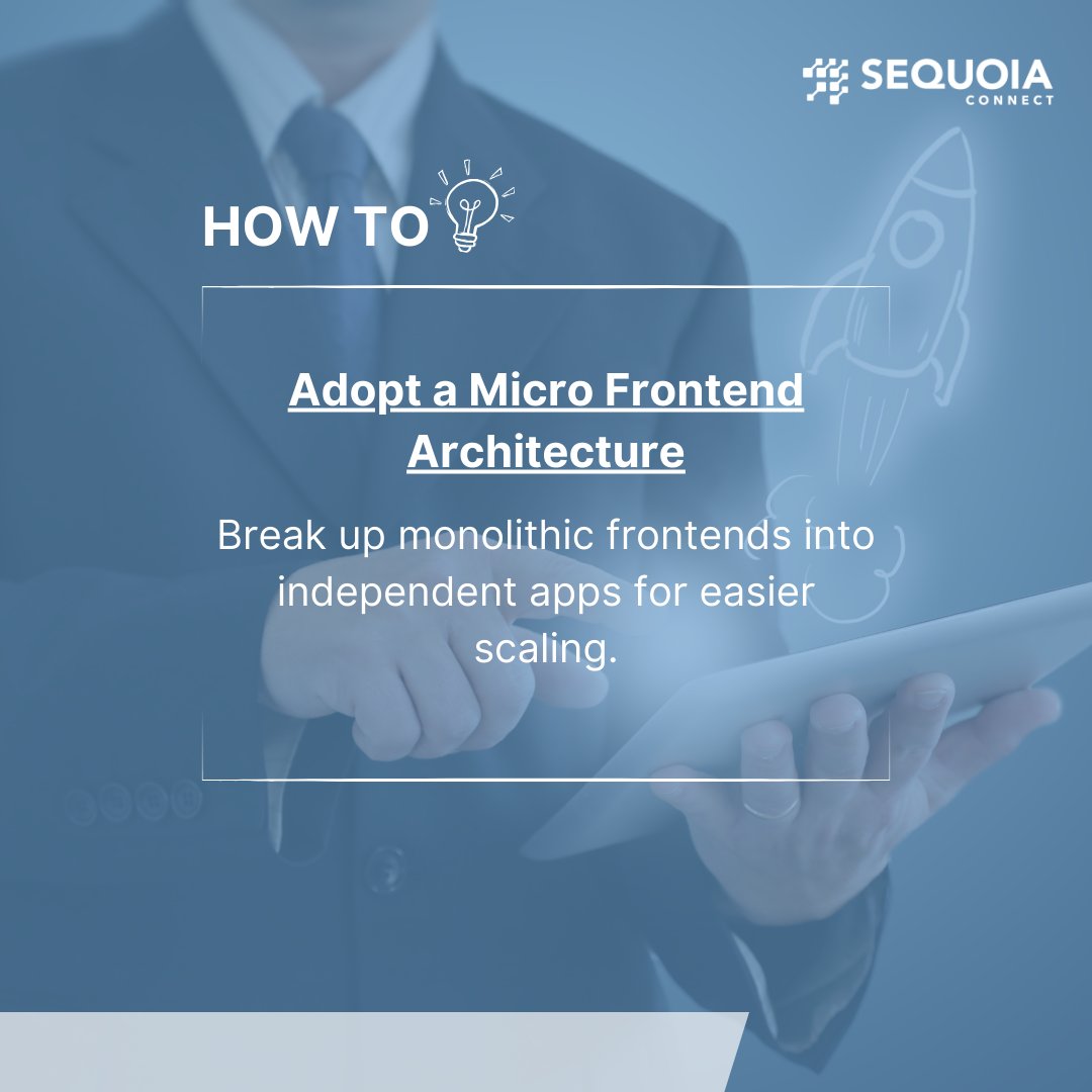 SequoiaConnect's tweet image. Seek specialized front-end opportunities: zurl.co/JSg0z
Modularize your UI! #HowTo #MicroFrontend #SequoiaConnect