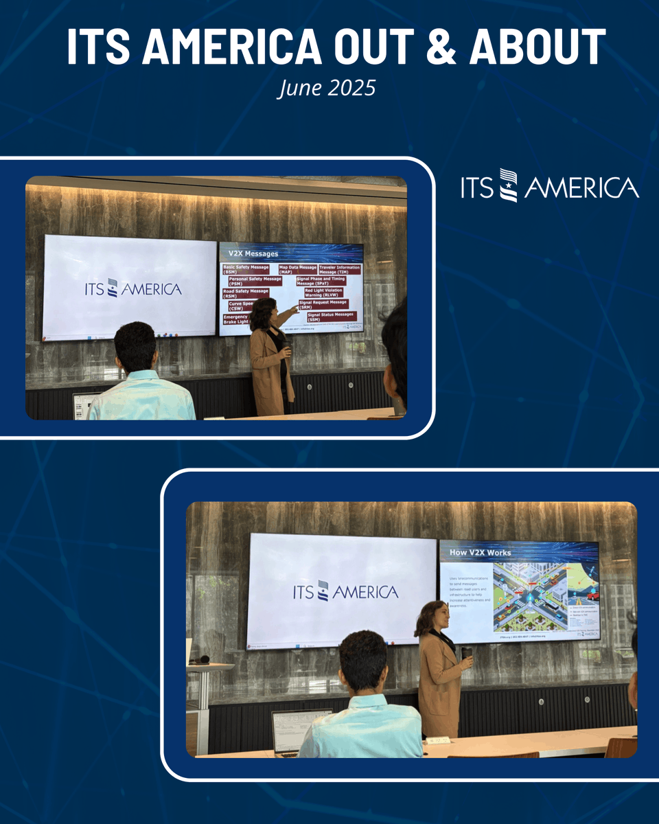 ITS America's Sarah Abel joined other industry leaders at the V2X Symposium this June to discuss the latest on V2X standards and regional implementation, hosted by ITS DC. 

Want to hear more about V2X? Register now for #ITSWC2025 to attend this August!

itsamericaevents.com/world-congress…