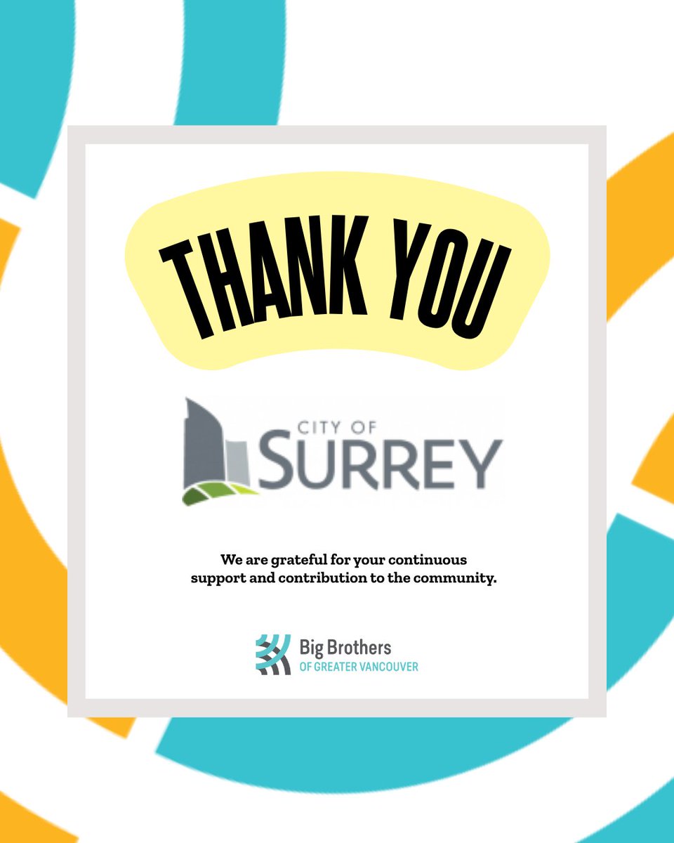Big Brothers Vancouver (@bigbrothersyvr) on Twitter photo Thank you to <a href="/CityofSurrey/">City of Surrey</a> for supporting youth mentorship and helping us create brighter futures through community-based programs.
Your support helps us connect Surrey youth with mentors who build confidence, stability, and lifelong resilience. Thank you to <a href="/CityofSurrey/">City of Surrey</a> for supporting youth mentorship and helping us create brighter futures through community-based programs.
Your support helps us connect Surrey youth with mentors who build confidence, stability, and lifelong resilience.