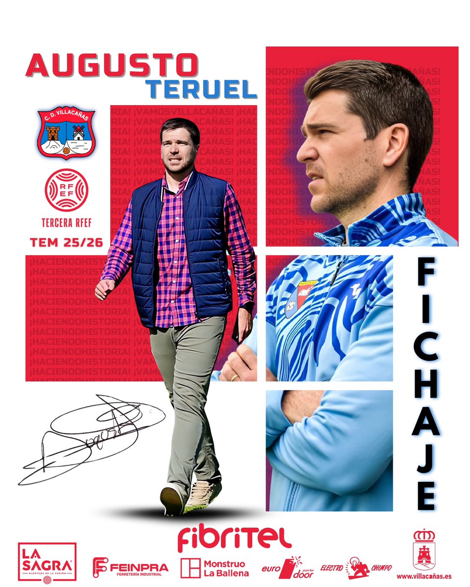 FICHAJE | Augusto Teruel ⚽✍🏻🔥

Después de una campaña histórica que nos ha colocado en el mapa, el C.D. Fibritel Villacañas sigue mirando al futuro con ambición.

¡<a href="/AugustoTeru/">Augusto Teruel</a> bonetero de 37 años, es el nuevo entrenador del primer equipo! 🟥🟦
