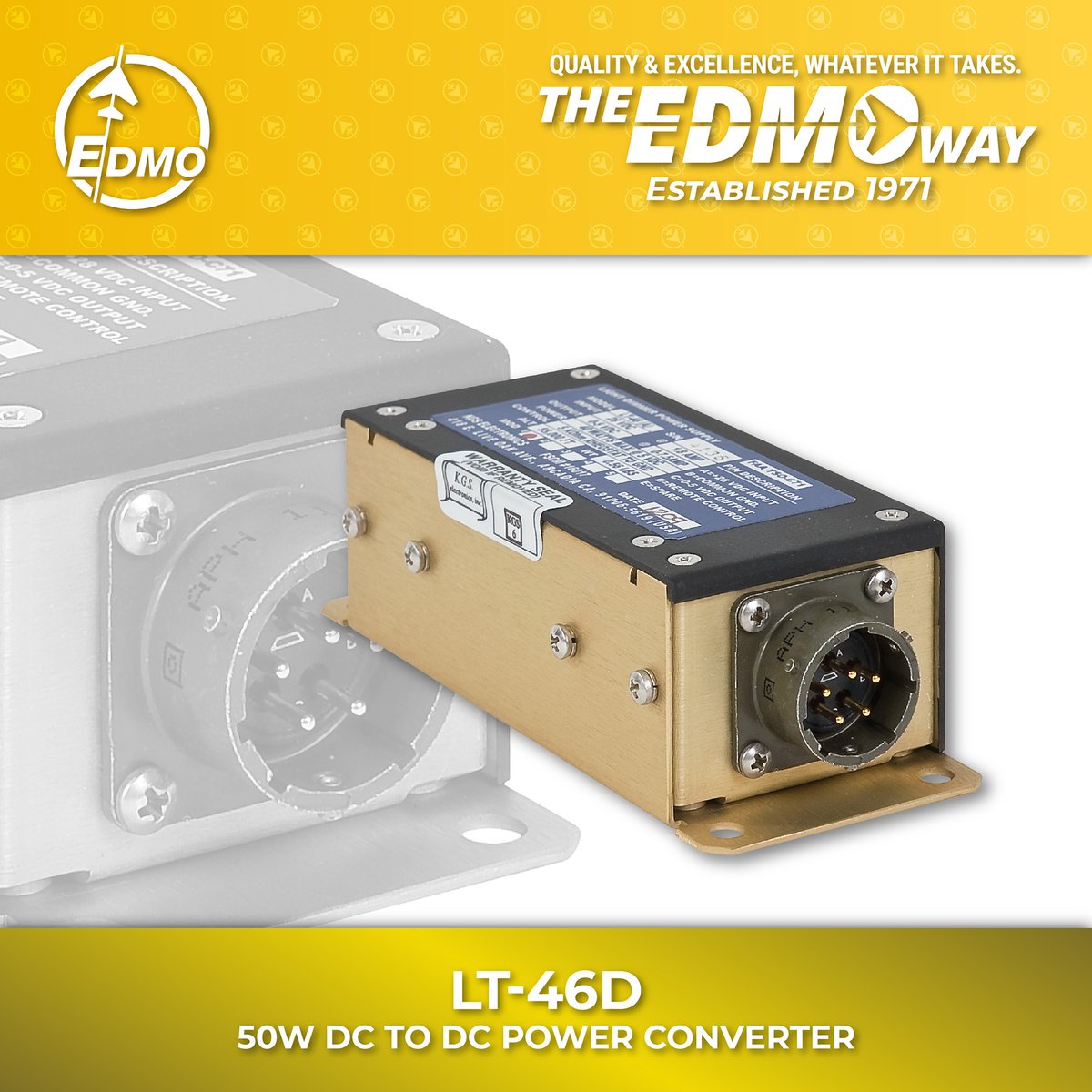 Get reliable, regulated power wherever you fly with KGS Electronics. From lighting control to AC conversion, the SS50, HS200, and LT-46D deliver compact, mission-ready performance for aircraft, marine, and mobile environments. Learn more at edmo.com! #EDMO #KGS