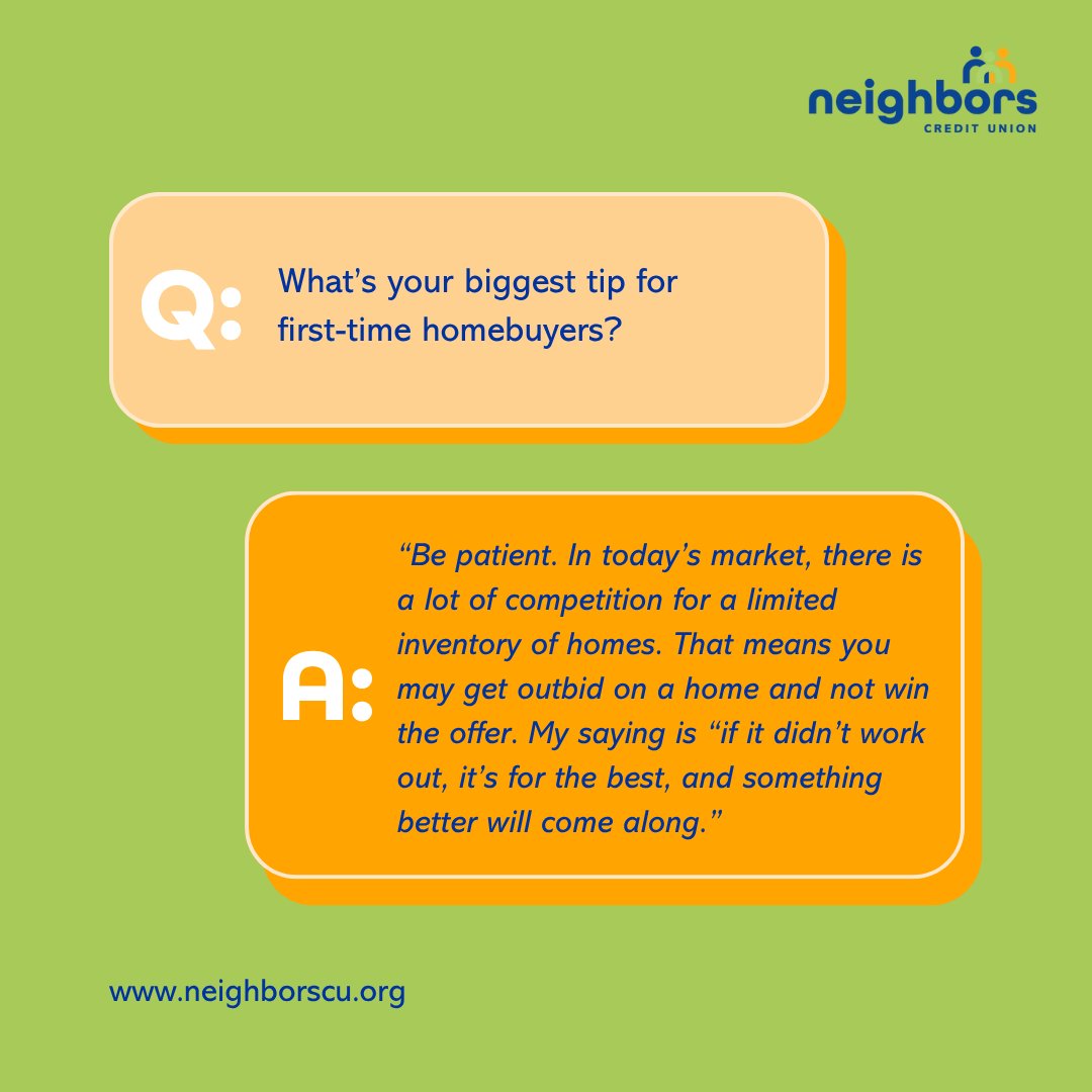 NeighborsCU's tweet image. In honor of #NationalHomeownershipMonth, we are diving deeper with our Mortgage and Lending teams! In this month's last #MeetYourNeighbors Money Talk Q&amp;amp;A, we are learning more from Arik, our Director of Mortgage Production.

#YourNeighborForLife #BankLocal #SMARTMoneyMoves
