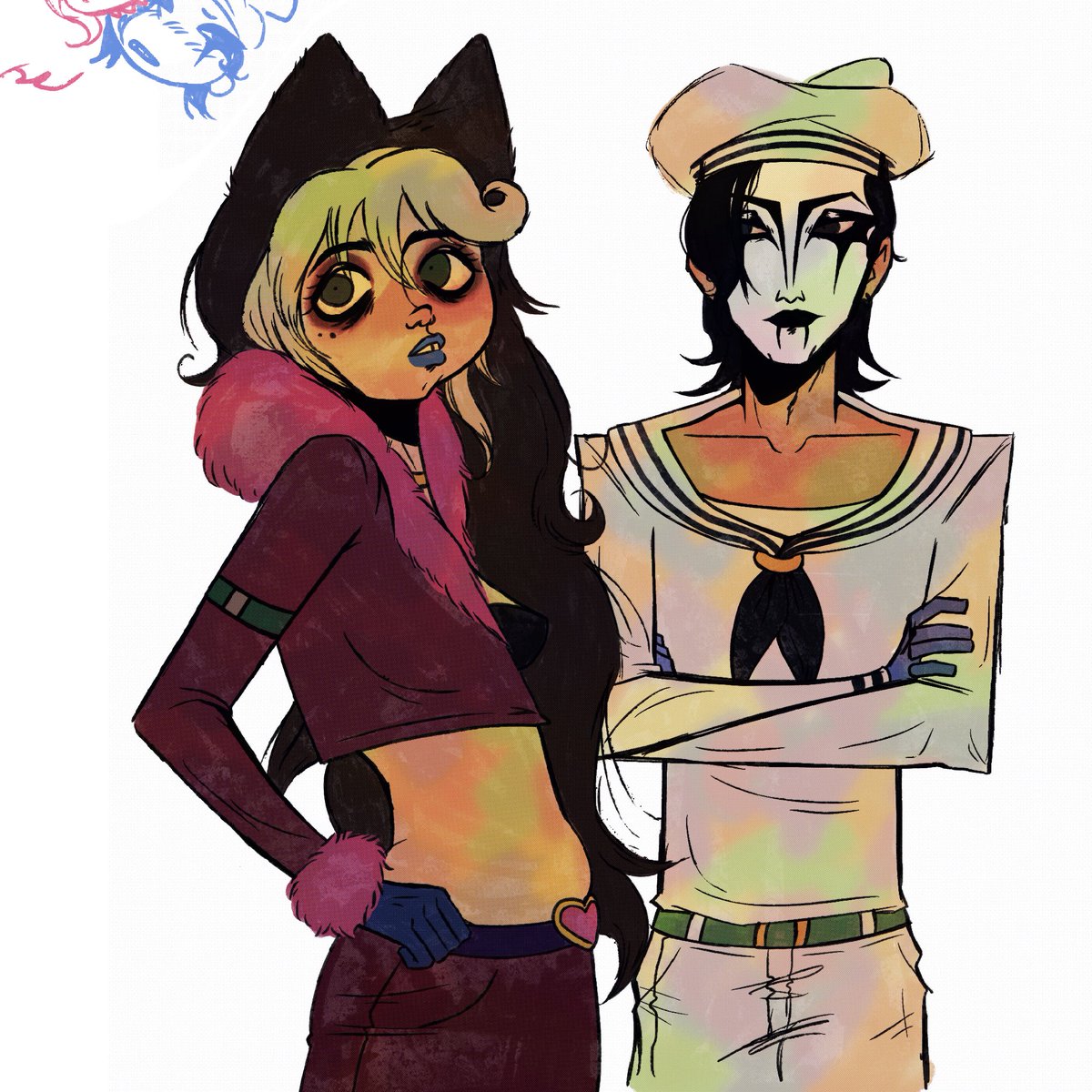 Simp_Pastels's tweet image. Oh boy Yume ship art yippee!!! Kirastel!! Woohoo!!! #yumetwt #yumeship #jojolion