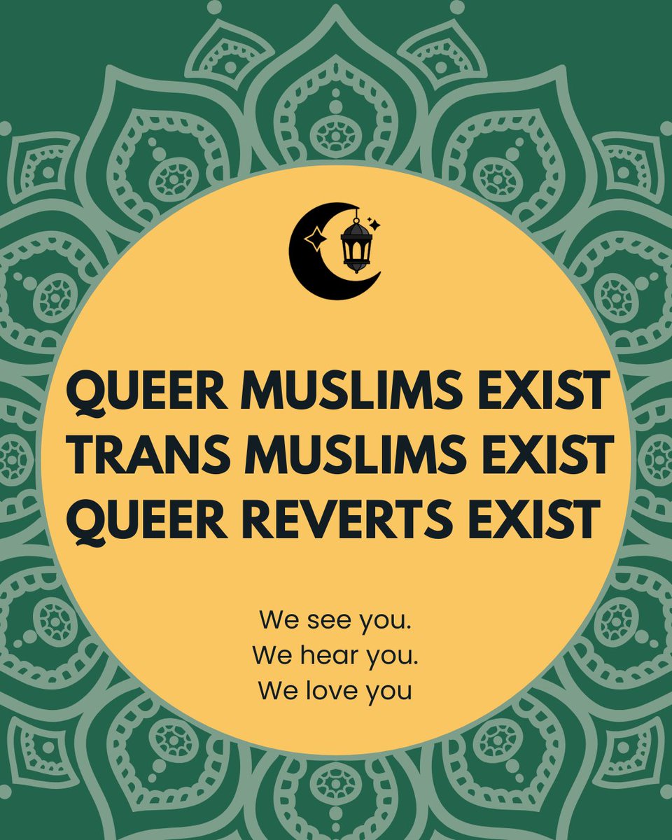 We are so fortunate to have such diversity within our #QueerMuslim community; from our trans and non-binary siblings, to our black siblings, to our reverts. 

We know there is no one way to be queer, or one way to be Muslim. Faith is individual, and all just as valid 💚