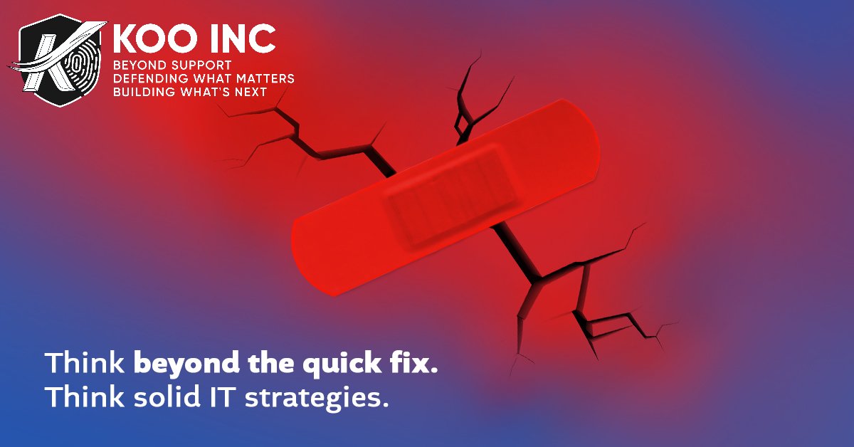 Quick fixes might seem like a great idea, but they don’t solve problems. They only delay the worst.
If you’re constantly fixing tech issues with workarounds, you’re creating a bigger issue that is bound to cause you more trouble.
The solution? You need a solid IT strategy that