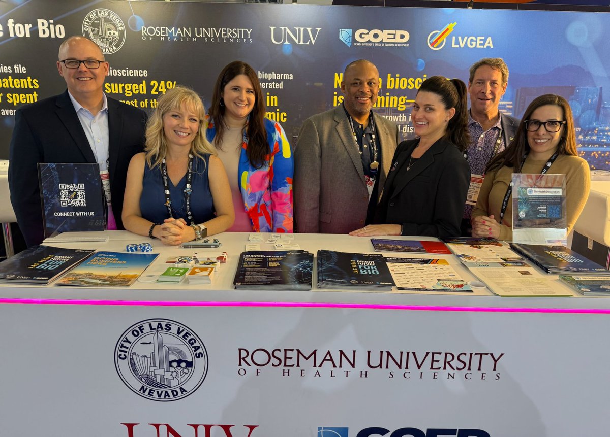 LVGEA's tweet photo. Just back from #BIO2025—We have Big Bio Energy! 🌍🔬
LVGEA met with global leaders, shared our vision, and showed why our region is ready to lead in biotech. Big thanks to @CityOfLasVegas, @UNLV, @RosemanU &amp; @GoedNV. Let’s keep the momentum going! 🚀#LVGEA #BiotechInnovation https://t.co/gonovNMRmt