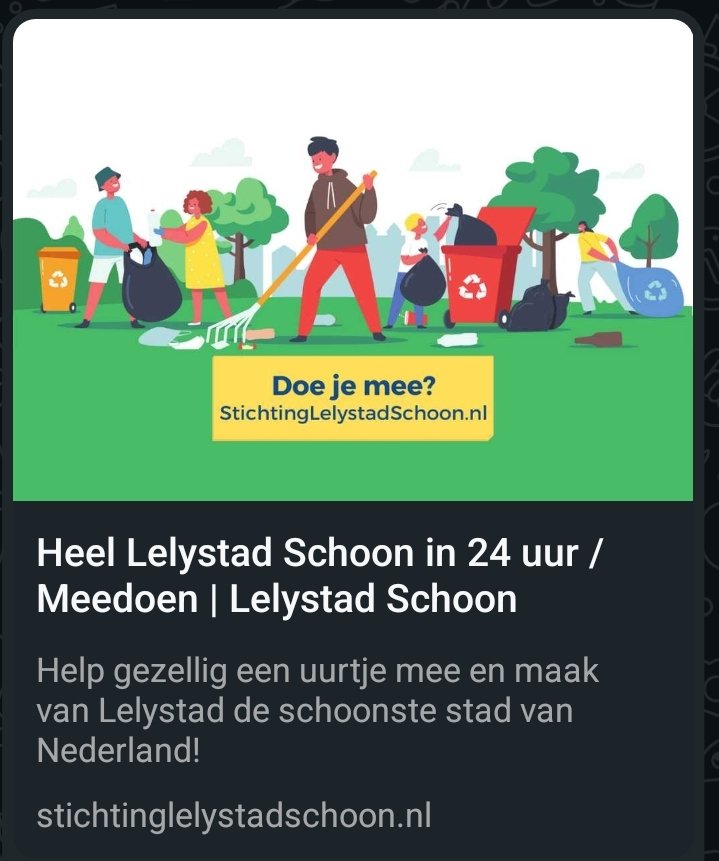 Doe jij mee! ?
 stichtinglelystadschoon.nl/meedoen/heel-l…