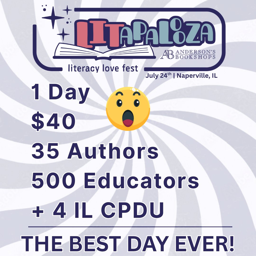 Educators: Join us for our annual K-8 Literary Love Fest! Enjoy interactive panels with your favorite authors, a bucket filling keynote speech, 20% off everything in the on-site bookstore &amp; a giant signing session! See all participating authors here: LITapalooza2025.eventcombo.com