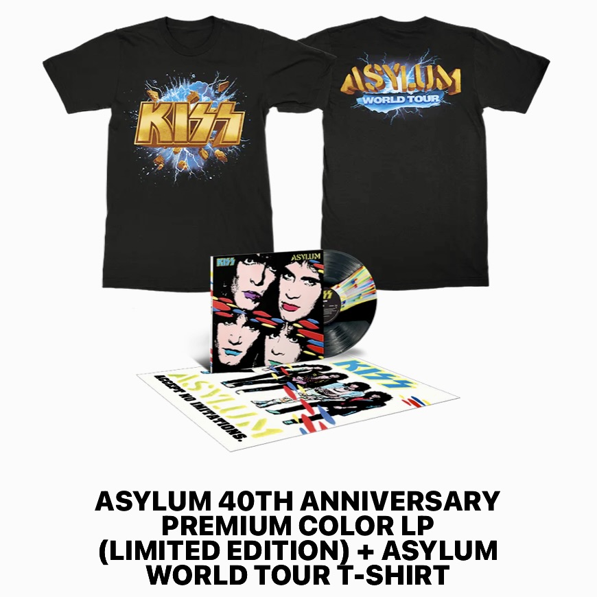 brucekulick's tweet image. I am very excited that the new 40th Anniversary of KISS ASYLUM is available now. It features new shirts, colored vinyl and other items including a full band shirt, and one of Eric Carr and me as well. kissonline.com