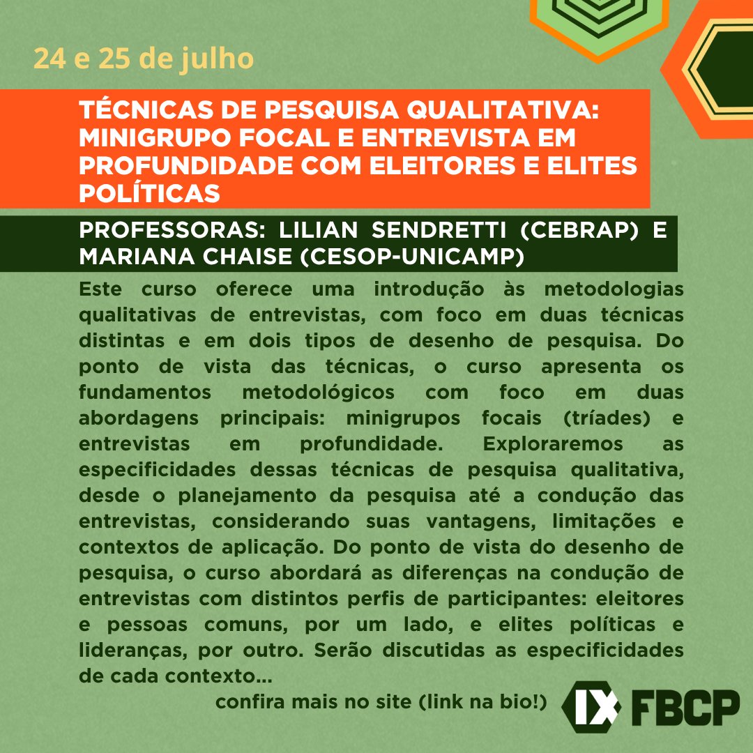 🚨🗣️Atenção: últimas vagas! 🎯
Inscrições:  even3.com.br/ix-fbcp/