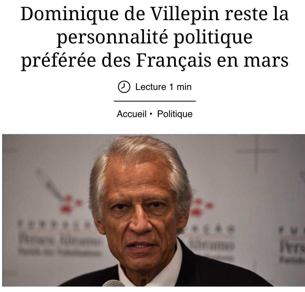 Que celui qui a répondu que c’était sa personnalité politique préférée se dénonce !!! 
Je veux les noms !