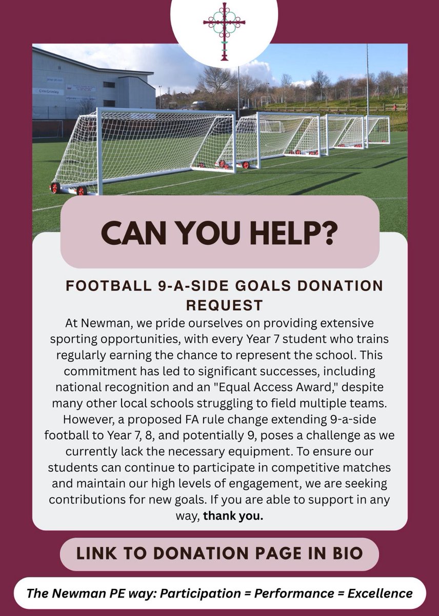 Mr Murphy PE CNCS (@murphy_cncspe) on Twitter photo We continue to try and provide our students with the opportunities for the to play the game they ❤️ but we would REALLY appreciate your support.
goodhub.com/go/football-9-…
<a href="/CncsFootball/">Newmanfootballacademy</a> <a href="/CNCSOfficial/">Cardinal Newman Catholic School</a> <a href="/CNCSMsJarman/">CNCS Ms Jarman</a> We continue to try and provide our students with the opportunities for the to play the game they ❤️ but we would REALLY appreciate your support.
goodhub.com/go/football-9-…
<a href="/CncsFootball/">Newmanfootballacademy</a> <a href="/CNCSOfficial/">Cardinal Newman Catholic School</a> <a href="/CNCSMsJarman/">CNCS Ms Jarman</a>