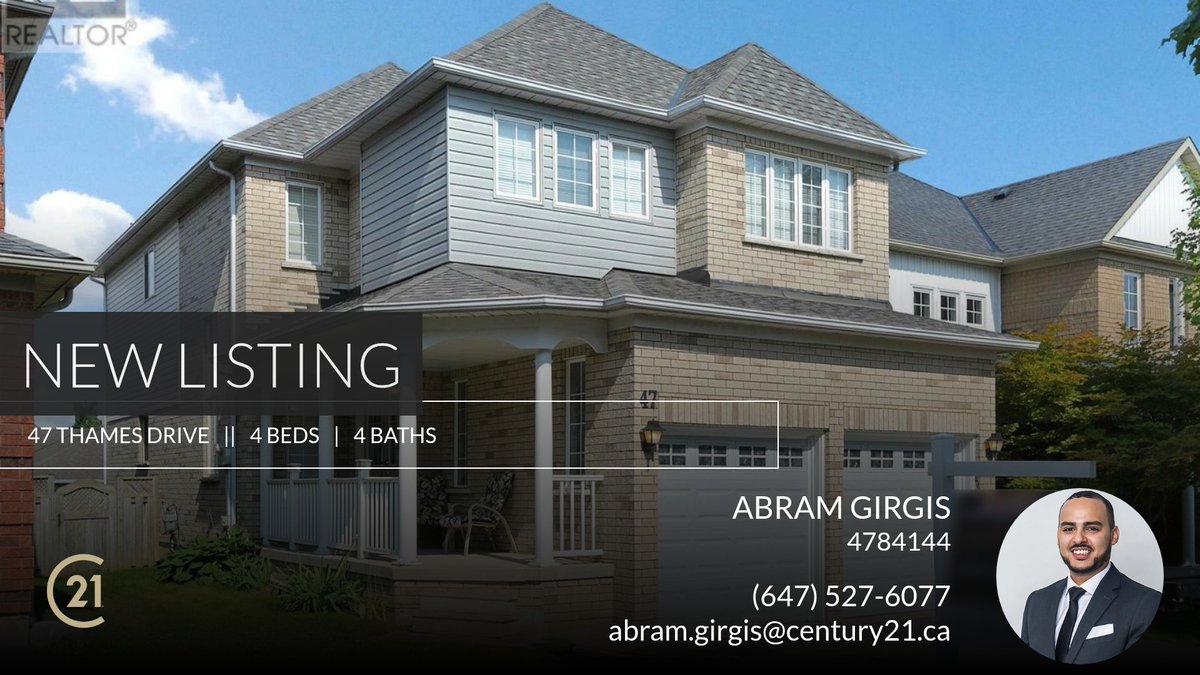AbramToronto's tweet photo. 📍 New Listing 📍 Take a look at this fantastic new property that just hit the market located at 47 Thames Drive in Whitby (rolling Acres). Reach out here or at (647) 527-6077 for more information!

Listed by Steve Kabba... https://t.co/MDzHqiXabC https://t.co/gR6Llej7Vt