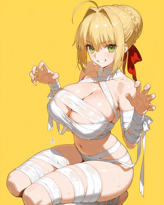 Oops, Nero Claudius and Tamamo no Mae in bandages appeared before us. Do you want to catch them?
