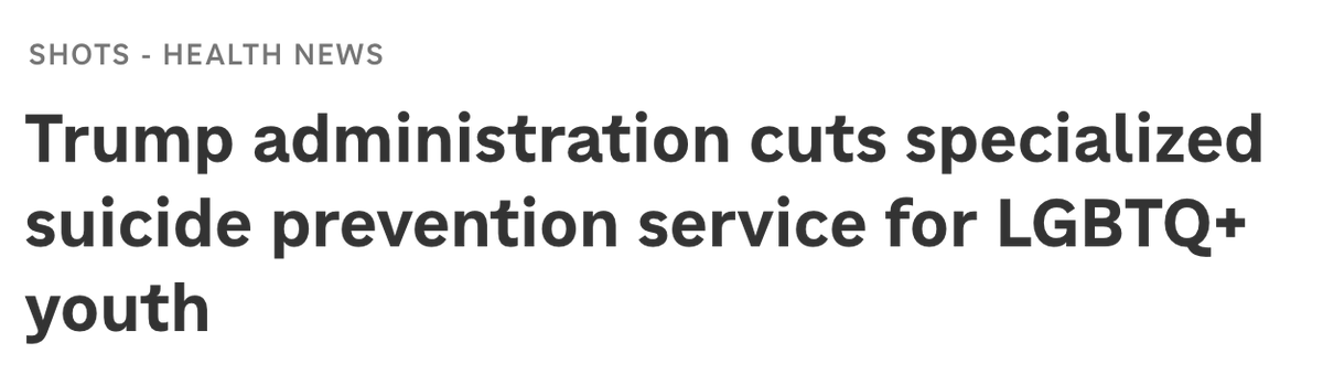 There's fake news going around that Trump is "cancelling" a suicide hotline for LGBT youth, known as the "Press 3" program.

This is a fear-mongering lie.

Press 3, part of the 988 Suicide and Crisis Lifeline, was created in 2022 as a separate pilot program for LGBT youth.
