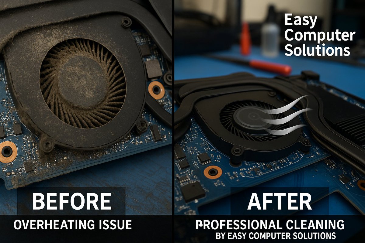 EasyFixSD's tweet photo. This laptop came in sounding like a leaf blower 🍂💨
Turns out it was choking on years of dust.
We gave it the spa day it deserved — now it's cool, quiet &amp; chillin'. 😎
📍 Easy Computer Solutions – Chula Vista
📞 (619) 806-2876
#DustyAF #PCRepair #BeforeAndAfter #TechCleanse https://t.co/h0JTBNoQhK