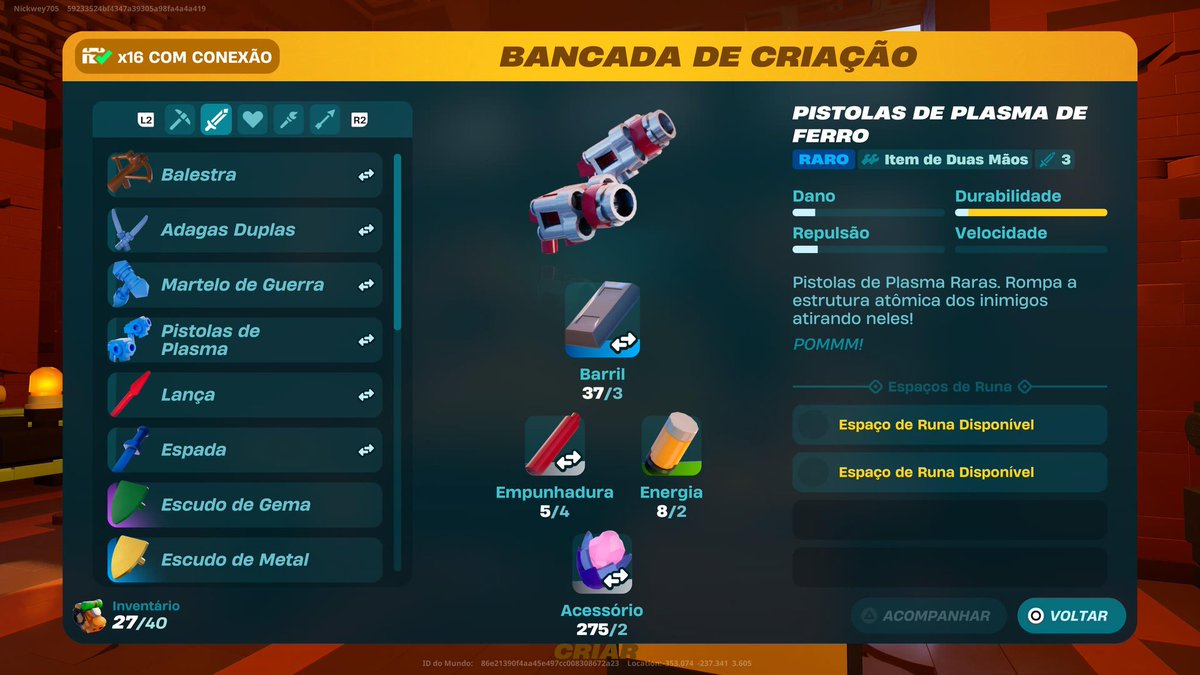 2025Unnamed's tweet photo. @LEGOFN_Status There is a bug with the construction of pistols, the construction button is not clickable (PS and Mobile) https://t.co/4GTVFS3K9P
