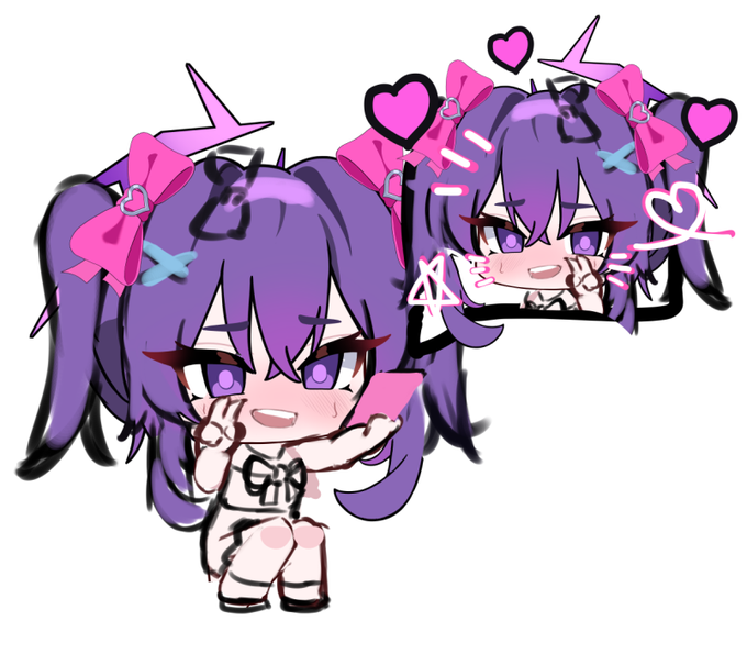 지뢰계 하루카 디오라마로 제작 결정 했읍니다... 작업 해둔 일러에 SD까지 포함할거같네요  SD는 이렇게 넣어볼거같아요 