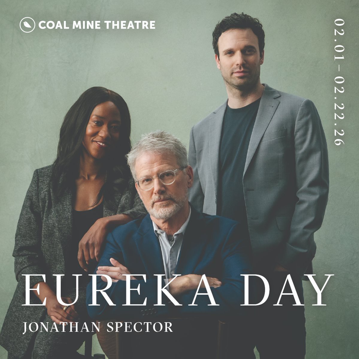 EUREKA DAY
February 1st to February 22nd
Written by Jonathan Spector
Directed by Mitchell Cushman

Starring Kevin Bundy, Jake Epstein and Sophia Walker
