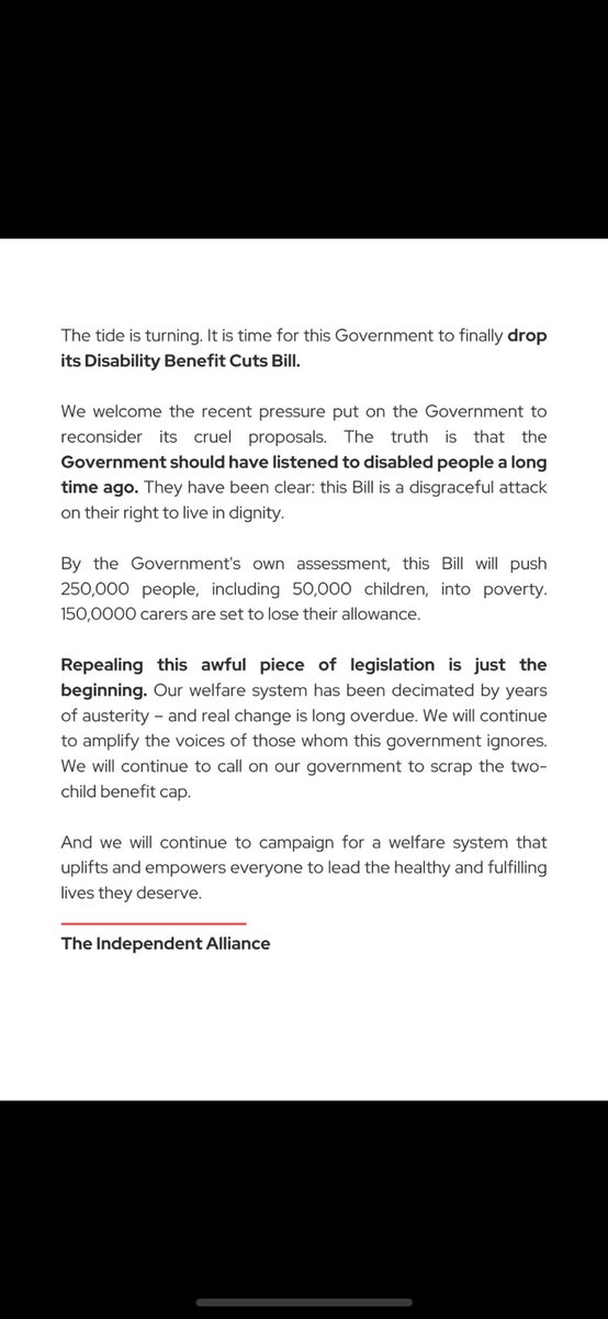 The Labour Government must scrap its proposed Disability Benefits Cuts Bill.

This is not the change people voted for.

Vulnerable people need supportnot more barriers. We need compassion, not cuts.