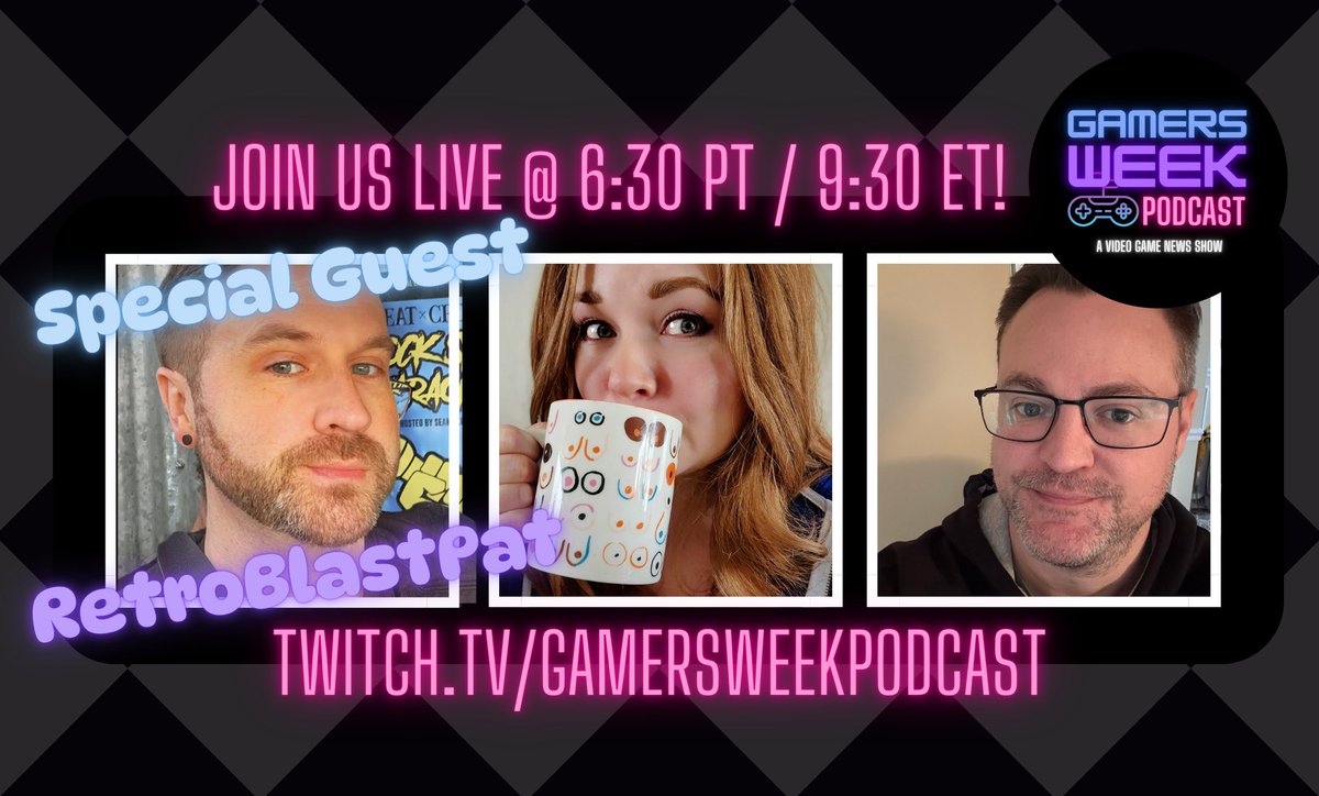 Gamers Week Podcast (@gamersweekpc) on Twitter photo Join us tonight for our live recording of episode 171 w/ guest <a href="/RetroBlastUS/">Retro Blast</a>!
We'll be talking about:
- Third-party bombing on #Switch2 💣
- #BeatSaber breaks up w/ #PlayStation 💔
- California man steals $10k in #Switch games 💰
See you there!
twitch.tv/gamersweekpodc… Join us tonight for our live recording of episode 171 w/ guest <a href="/RetroBlastUS/">Retro Blast</a>!
We'll be talking about:
- Third-party bombing on #Switch2 💣
- #BeatSaber breaks up w/ #PlayStation 💔
- California man steals $10k in #Switch games 💰
See you there!
twitch.tv/gamersweekpodc…