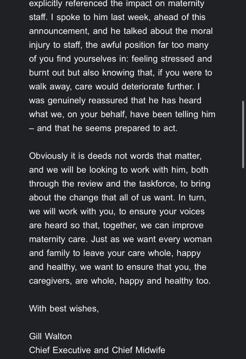 Aubrey’s Dad (@dadofaubrey) on Twitter photo If <a href="/GillWaltonRCM/">Gill Walton</a>, <a href="/MidwivesRCM/">Royal College of Midwives 💙</a> and every other clinician already knows what is required, why is any review needed at all? More importantly, why haven’t you been implementing them as a body responsible for driving standards in Maternity? 1/ If <a href="/GillWaltonRCM/">Gill Walton</a>, <a href="/MidwivesRCM/">Royal College of Midwives 💙</a> and every other clinician already knows what is required, why is any review needed at all? More importantly, why haven’t you been implementing them as a body responsible for driving standards in Maternity? 1/