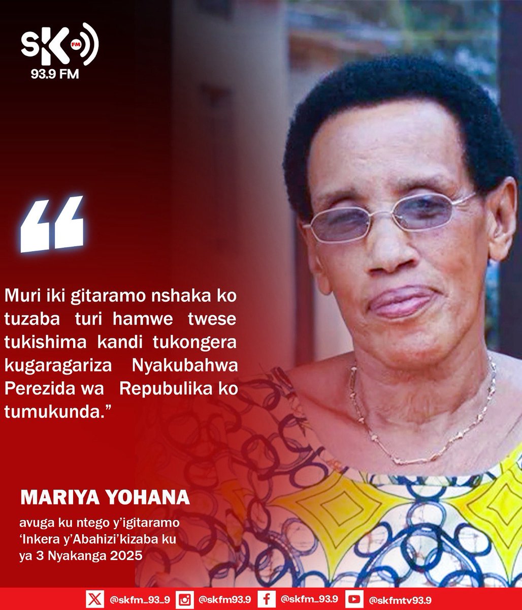 Mu kiganiro n’itangazamakuru, umuhanzikazi Mariya Yohana yavuze ko igitaramo ‘Inkera y’Abahizi’ yagishyiriyeho gushimira Perezida Paul Kagame byihariye.

#skfmrwanda