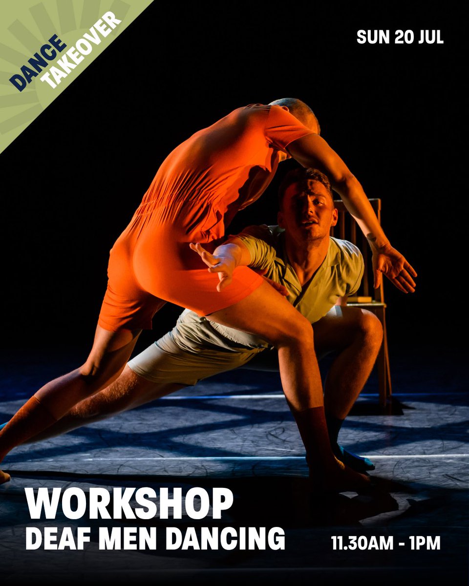 Deaf Men Dancing will be teaching a workshop at Regent's Park Open Air Theatre on 20th July at 11.30am - 1pm. <a href="/DeafMenDancing1/">Deaf Men Dancing</a> <a href="/OpenAirTheatre/">Open Air Theatre</a> 

To join in the workshop, buy tickets via this link: openairtheatre.com/production/dea…