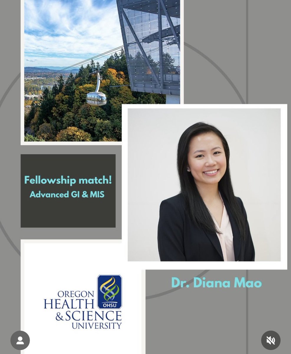 Congratulations to <a href="/DianaMaoMD/">Diana Mao</a> for matching into Advanced GI &amp; MIS fellowship at <a href="/OHSUNews/">OHSU News</a>! 🥹🤩😷