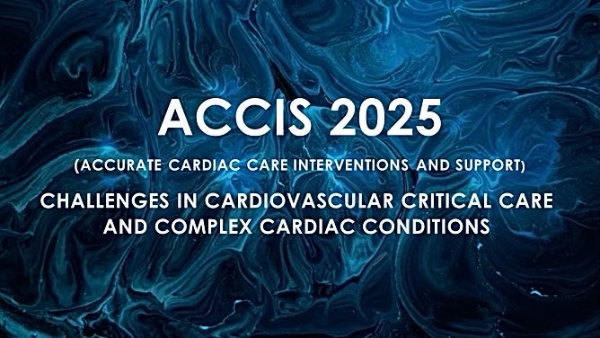 Finalizamos el curso “escolar” con un clásico ya de estas fechas 🔝 #ACCIS #Shock #2025 👏👌

🗓️26 y 27 de junio #Madrid

💔Shock cardiogénico
💔Críticos cardiovasculares 
🫂Equipos multidisciplinares
🤷Debates
🛠️Talleres