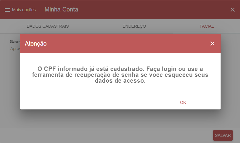 srjhoni's tweet photo. @AthleticoPR No meu caso aparece a mensagem "O CPF informado ja esta cadastrado". Sendo que eu sempre usei essa conta. Alguém sabe resolver? https://t.co/SDiWsaLS51