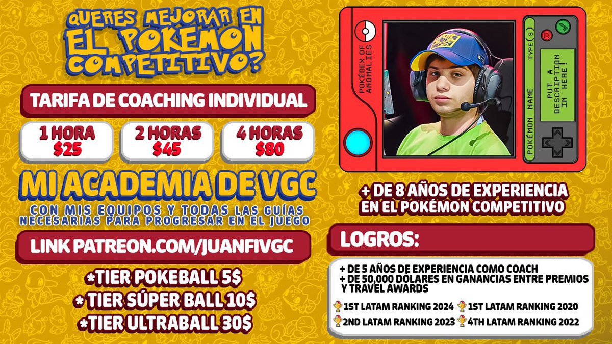 JuanfiVGC's tweet image. Estamos en off-season y muchos se relajarán, pero si quieres clasificar al Mundial el año que viene, cada minuto cuenta. ⏳  
Voy a hacer unos pocos coaching para quienes quieran llegar con todo en la próxima season. ¿Te interesa? Háblame a mis DMs 
(Cupos reducidos por mi…