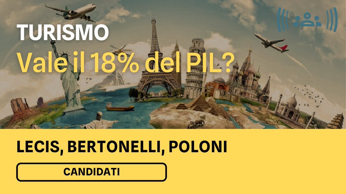Matteo Poloni (@dott_p_m) on Twitter photo Il turismo non è il petrolio italiano.
Questa sera, ore 22, su Radio Drin Drin con <a href="/LecisNazareno/">Nazareno Lecis</a> e <a href="/drelegantia/">Umberto Bertonelli</a>
Duri loro a capirla, ancor più duri noi a ribadirlo. Dati alla mano. Il turismo non è il petrolio italiano.
Questa sera, ore 22, su Radio Drin Drin con <a href="/LecisNazareno/">Nazareno Lecis</a> e <a href="/drelegantia/">Umberto Bertonelli</a>
Duri loro a capirla, ancor più duri noi a ribadirlo. Dati alla mano.