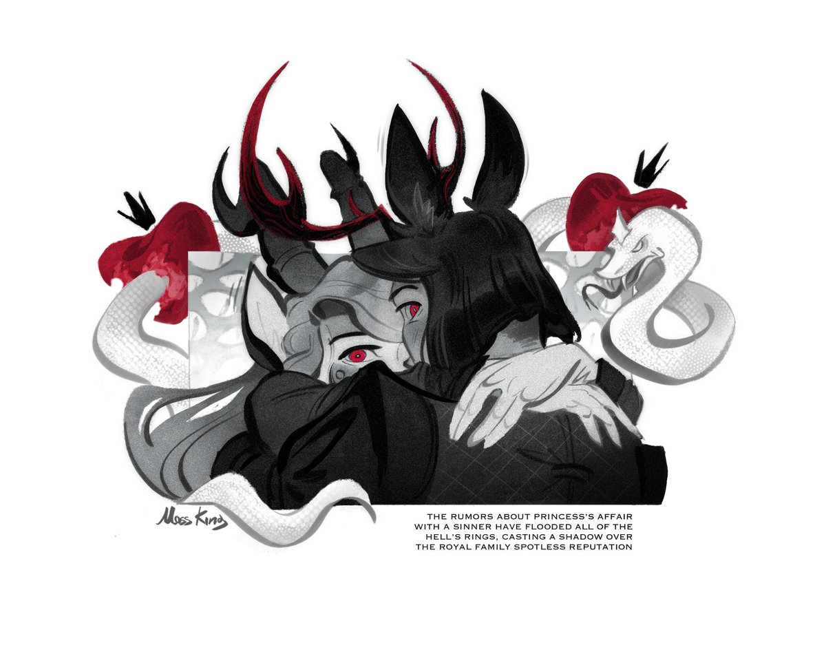 day 7 - royal affair (free au) 

the rumors about princess’s affair with a sinner have flooded all of the the hell’s rings, casting a shadow over the royal family spotless reputation 

[#charlastorauweek2025 #hazbinhotel #charliemorningstar #alastor #charlastor]
