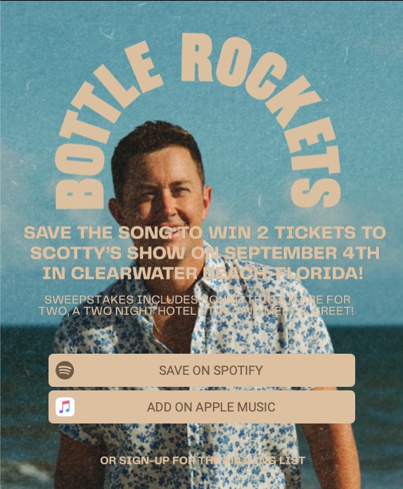 I know summer just started but I want you to send summer off with a bottle rocket 🎇 two tickets, two night hotel stay, airfare, and meet &amp; greet at our show in Clearwater Beach, FL on September 4th!

Enter for a chance to win at TripleTigers.lnk.to/iFtuYBZO