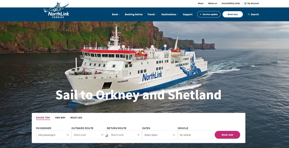 NorthLink Ferries (@nlferries) on Twitter photo We are excited to share our new look website and hope that you’ll find it easier to locate the information you need about our ferries and the #Orkney and #Shetland Islands.
Visit our website here
▶️northlinkferries.co.uk We are excited to share our new look website and hope that you’ll find it easier to locate the information you need about our ferries and the #Orkney and #Shetland Islands.
Visit our website here
▶️northlinkferries.co.uk